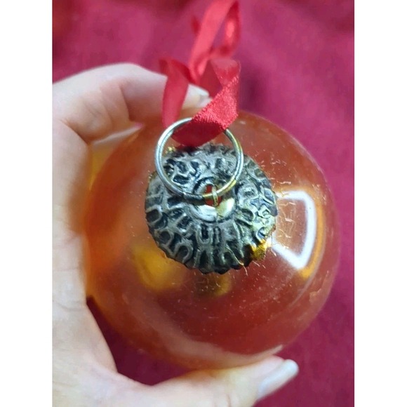 Vtg Kugel Style Lot of 4 Thick Glass Christmas Tree Ornaments‎ Made in India - Picture 2 of 5